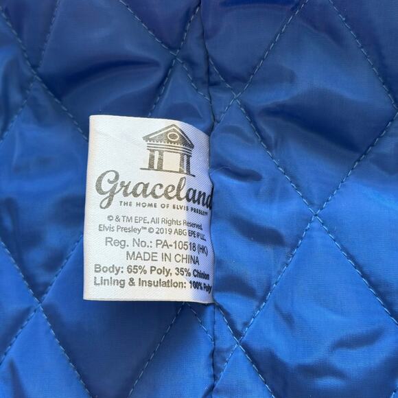 Offical Graceland Elvis Presley Aloha Eagle Jacket satin jeweled 3xl lined - Picture 6 of 10